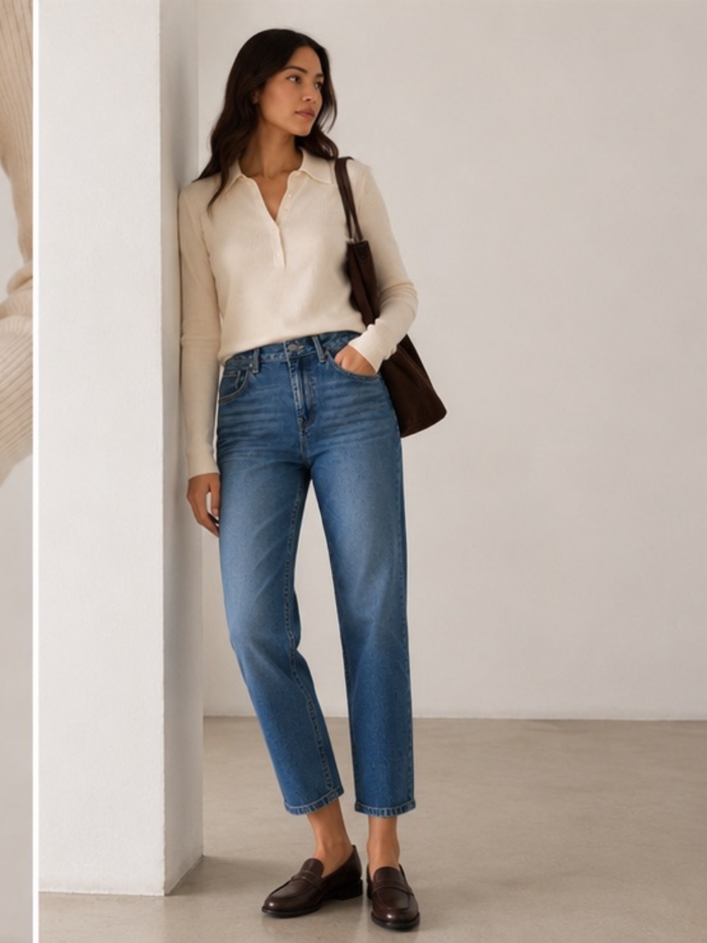 Everlane The Cheeky Jean 27 Straight Crop Mid Rise Stretch Denim